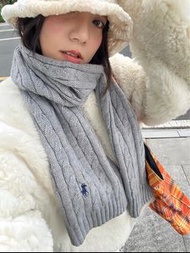 Polo Ralph Lauren 2025秋冬拉夫勞倫美式復古休閒絞花針織保暖圍巾