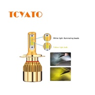 TCYATO LED C6 H7 H8 H11 TCYATO kilang jualan terus LED lampu hadapan dwi warna C6 kereta h7 h8 h11 c