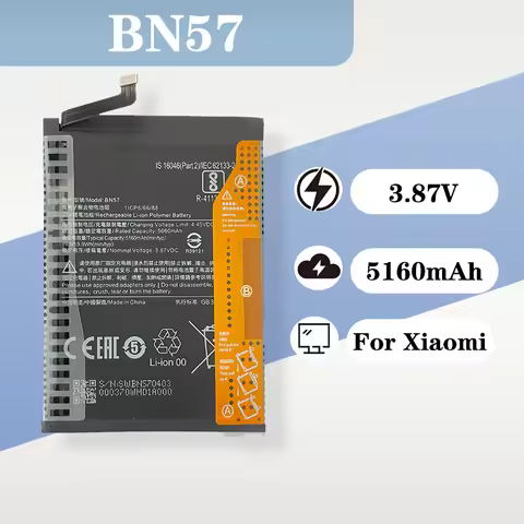 5160mAh 3.8V BN57 Built in Replacement Battery for Xiaomi POCO X3 NFC POCO X3 PRO Smartphone