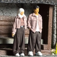 Couple Figure Set 1 Hot Wheel Diecast Diorama64 MiniGT Inno64 poprace Hobby Japan Diorama Model Figu
