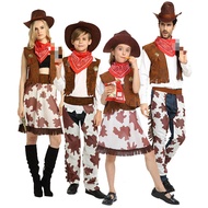 Halloween COS Masquerade Costume Children Cowboy Theme Dress Up Western Cowboy Costume Cowboy Vest S