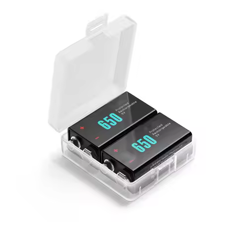 Hard Plastic 9V Battery Case Storage Boxes Case Transparent For 2pcs 9V Battery Holder Cell Containe