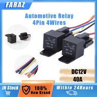 40A Univesal Auto 12V Relay JD1912 With socket 4pin Durable contactor relay switching power