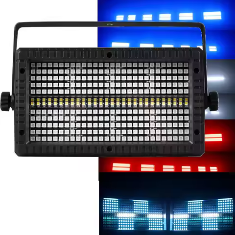 60W Mni LED Strobe RGBW 4in1 8 Zone &White 8000K 4 Zone DMX Super Bright Dj Wash Bar Strobe Stage Li
