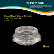 OP-L6 / OPS-C38 / TP-1L / GO-C38 OPS Plastic Clear Round Container / Bekas Chiffon Kek 6" [ ±10pcs ]