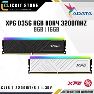 ADATA XPG D35G DDR4 3200MHZ CL18 U-DIMM - 8GB / 16GB | AX4U32008G16ASBKD35G / AX4U32008G16ASWHD35G