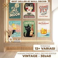 PRATALA POSTER WALL DECORATION VINTAGE RETRO 90S AESTHETIC DISPLAY VINTAGE RETRO WALL DECORATION