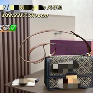 I9KY Tor *** rch Autumn Winter New Style Cowhide One-Shoulder Diagonal Bag Fashion Lock Organ Bag