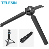 TELESIN 1/4 Screw Foldable Aluminum Alloy Tripod with Hand Strap For OSMO Pocket 3 OSMO Action 5 Pro