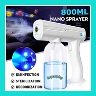 Ready Stock Nano spray gun 800ML Wireless Rechargeable Disinfection Sprayer Nano Blue Ray Atomizer Fogging Spray Gun 消毒枪