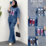 Setelan Wanita ZAPA SET Full Jeans Ld 110 Terbaru