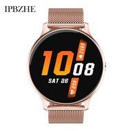 Smartwatch สมาร์ทวอท สมาร์ทนาฬิกาผู้ชาย Android กีฬาความดันโลหิตเลือดออกซิเจนสมาร์ทนาฬิกาผู้หญิง Music Heart Rate SmartWatch สำหรับ HuaWei Xiaomi Smartwatch สมาร์ทวอท Gold Steel
