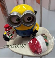 日本環球影城 Minions 迷你兵團 小黃人 小小兵 BOB 聖誕款爆谷桶 齊聖誕帽吊帶 Minion