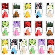 MTLEE 16 Packs Wax Melts Strong Scented Wax Melts Soy Scented Wax Cubes Scented Wax Melts Gift Set Floral of Rose Lavender Jasmine Vanilla Apple Fig Cedar Bergamot for Mothers Day Gifts