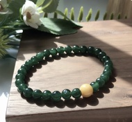 冰種老坑綠翡翠手珠 | 天然緬甸玉A貨翡翠 | 送禮