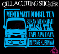 cutting sticker kata menikmati mobil tua stiker pick up stiker mobil stiker kaca stiker gambar stike