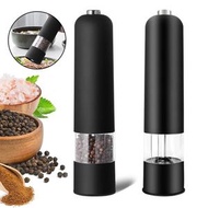 屯京 - 黑色 多功能電動胡椒海鹽研磨器 研磨機 食物研磨瓶(平行進口)