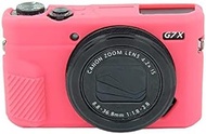 JINAU PULUZ Soft Silicone Protective Case for For Canon EOS G7 X Mark II (Color : Rose Red)