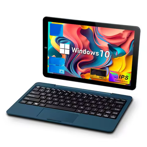 64 Bit 10.1 '' Windows 10 Tablet PC With Keyboard 4GBRAM 32G ROM S12 Z8300 CPU 1280 x 800 IPS Quad C