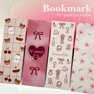CUTE BOOKMARK (4 pieces) - PINK BOOKMARK - AESTHETIC BOOKMARK