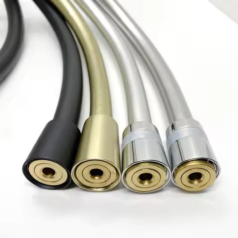 Shower Hose 1.2m 1.5m 2m Bathroom Water Hose Black Gold Grey PVC Handheld Shower Head Hose Anti-twis