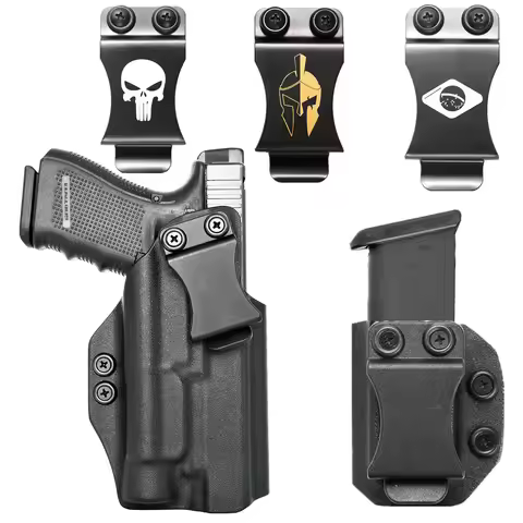 Kydex Inside The Waistband IWB Holster For Glock 17 19 19X 22 23 31 32 34 35 45 Mos Gen 3 4 5 Stream