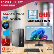 HP EliteDesk SSF  Core  I5  6th Generation  Full Set & PC Only  Gaming PC , Office PC Student PC, Bi