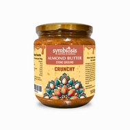 SYMBIOSIS | Almond Butter Crunchy (185g/500g) | Vegan Protein Spread | No Added Sugar | Gluten-Free