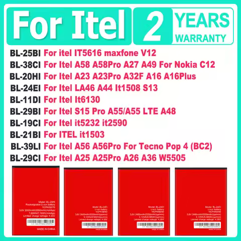 Battery For itel maxfone V12 A16 A26 A27 A23 A44 A36 A49 A55 A56 A58 A25 A32F IT5616 it5232 It6130 i