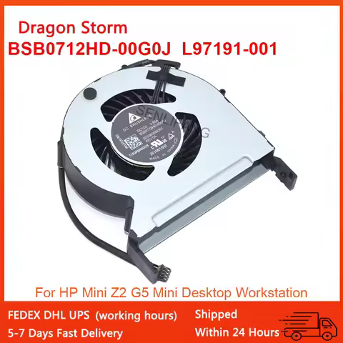 12V GPU Fan New For HP Z2 Mini G5 Mini Desktop Workstation 0.85A 4Wires Cooler L97191-001 BSB0712HD-