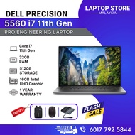 Dell Precision 5560 Workstation | i7 11th Gen | 32GB RAM | 1TB SSD | NVIDIA RTX A2000 4GB | 15.6” | 