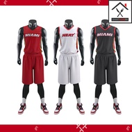 MIami Design Basketball Jersey set up & down sando short set white black red cotton strechable