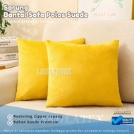 Sofa Cushion Cover Premium Suede MaterialPOLOS Size 30x30 40x40 45x45 50x50 60x60 Yellow Color Custo
