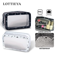 LOTTIEYA Transparent Waterproof PVC Cosmetic Storage Bag MakeUp Zipper Organizer Pouch Household Products Travel Accessories