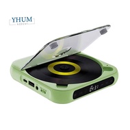 Portable CD Player Bluetooth Speaker, LED Screen, Stereo Player, Wall Mountable CD Music Player with FM Radio -Green