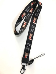 MICKEY MOUSE b สายคล้องคอ สายคล้องบัตร ห้อยโทรศัพท์ ลาย MICKEY MOUSE มิคกี้เมาส์ ดำ