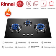 RINNAI 5.0kW 3 Burner Built-In Gas Stove Flexi Hob RB-983G