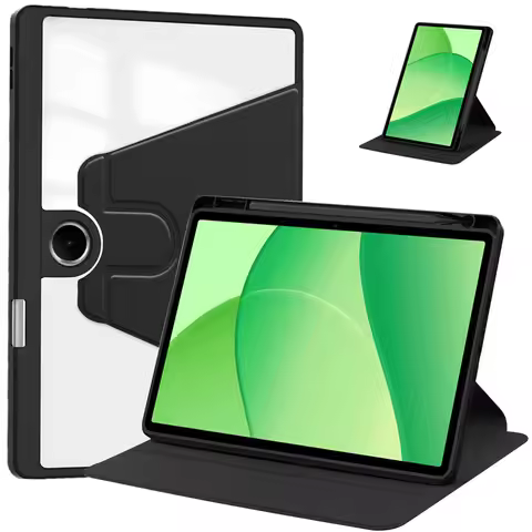360Rotation Cover For OPPO Pad SE 11inch 2025 OPD2417 Acrylic Clear Back With Pencil Holder funda fo