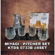 MIYAGI - COLORED JUICE PITCHER GLASS/ PITCHER JUICE GLASS (PITCHER 1100mL)
