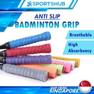 🇸🇬 Badminton Grip Anti Slip Tape Absorb Sweat Badminton Racket Grip Squash Racket Tape Tennis Grip Handle Overgrip Band