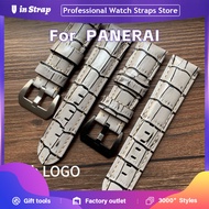 Grey Alligator Print Calfskin Strap For PANERAI Watch 24mm 26mm