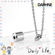 DAPHNE Wishing Bottle, Fillable Ashes Holder Glass Bottle Necklace, Transparent Glass Keepsake DIY M