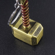 Thor Hammer Keychain Thor's Hammer Alloy Pendant Avengers Storm Axe Keychain Schoolbag Pendant Europ