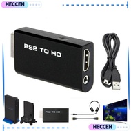 HECCEH Converter, HD Cable Game to HDMI Adapter, Durable 3.5mm Audio Output PS2 to HDMI 480i/480p/57