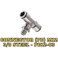 CONNECTOR (PB) M12-3/8 STEEL - PB12-03-STEEL