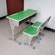 兒童學習桌 雙人書桌 套裝中小學生輔導班課桌 家用（平行進口）（快遞送貨上門）