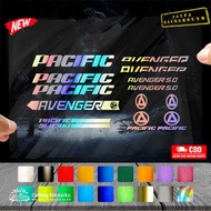 Cutting Stiker Pacific Avenger Variasi Sepeda Sticker Frame Aksesoris Body Mtb Lipat