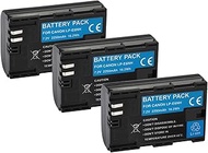 3 pack LP-E6NH Replacement Camera Battery 7.2V 2250mAh for Canon EOS R5 R6 R EOS 5DMark II、EOS 60D、E