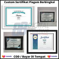 Cetak Sertifikat Piagam Pigora Dinding Bingkai Foto Piagam Penghargaan