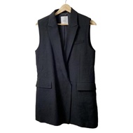 Ebure Vest Size 3 Women Long black linen Direct from Japan Secondhand
